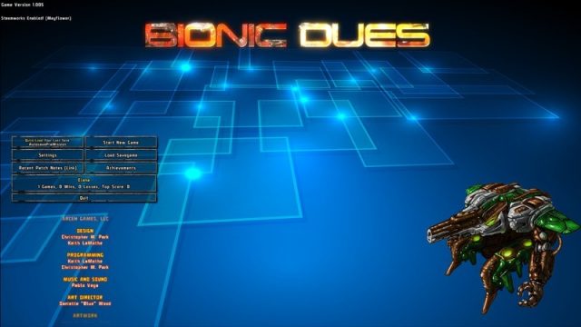 Bionic Dues title screen image #1 