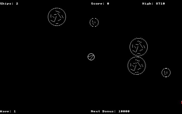 Asteriods in-game screen image #1 