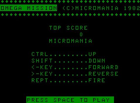 Omega Mission title screen image #1 