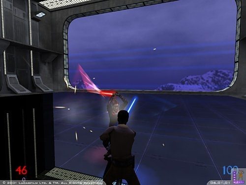 Jedi Knight II: Jedi Outcast  in-game screen image #1 In-game screenshot (from the demo)