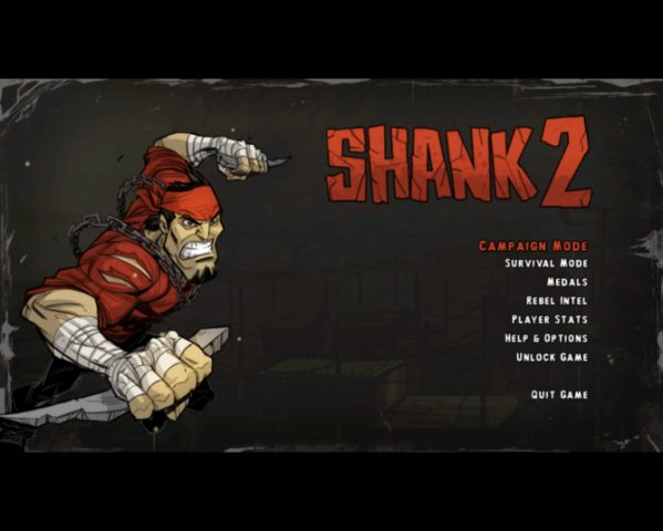 Shank 2 title screen image #1 