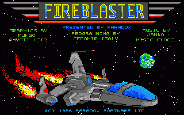 Fireblaster  title screen image #1 