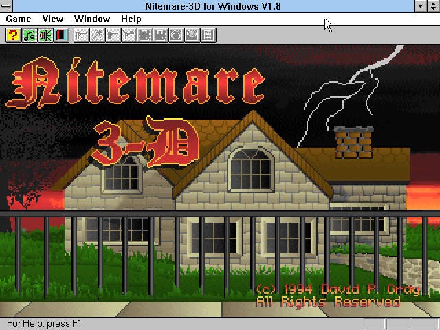 Nitemare-3D for Windows  title screen image #1 