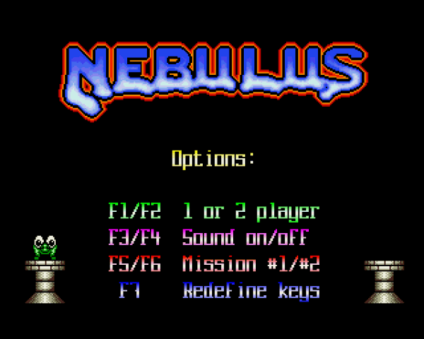 Nebulus  title screen image #1 