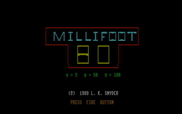 Millifoot 80  title screen image #1 