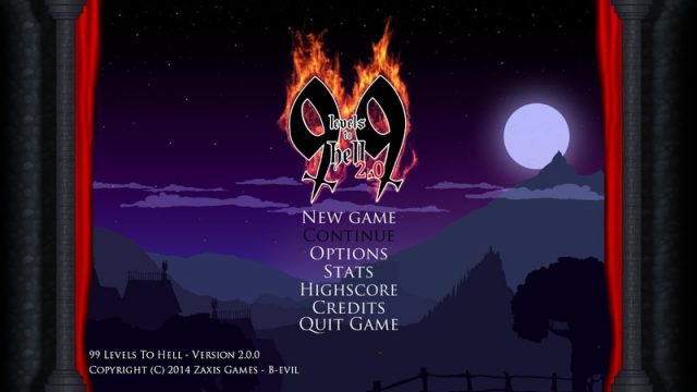 99 Levels To Hell title screen image #1 