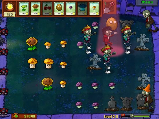 Plants vs. Zombies  in-game screen image #1 Michael Jackson reference (later changed to a generic disco dancer due to copyright issues)