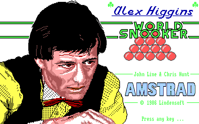 Alex Higgins World Snooker  title screen image #1 