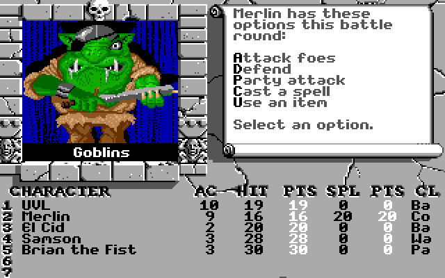The Bard's Tale II: The Destiny Knight in-game screen image #1 