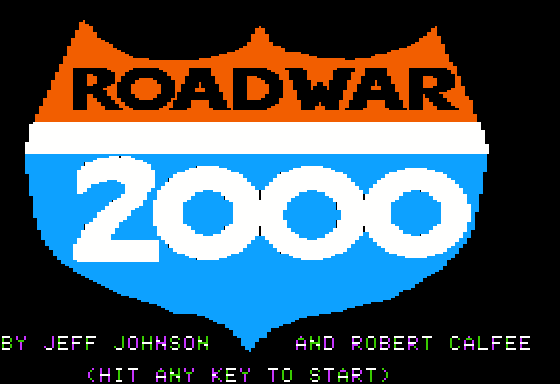Roadwar 2000 title screen image #1 