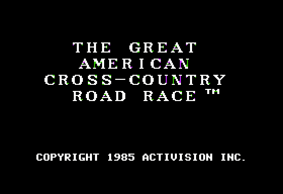 The Great American Cross-Country Road Race  title screen image #1 