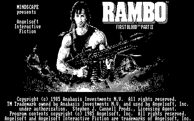Rambo: First Blood Part II title screen image #1 