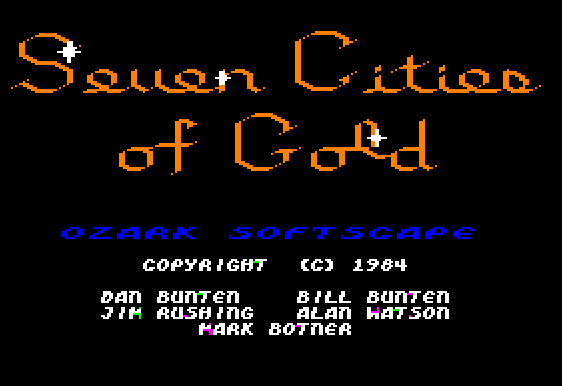 Seven Cities of Gold  title screen image #1 