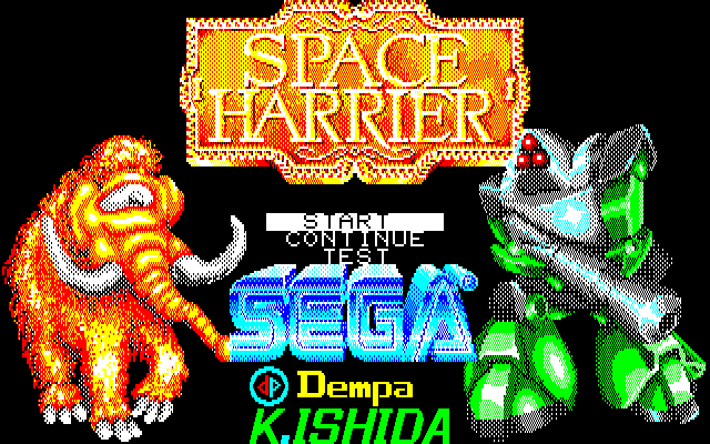 Space Harrier  title screen image #1 
