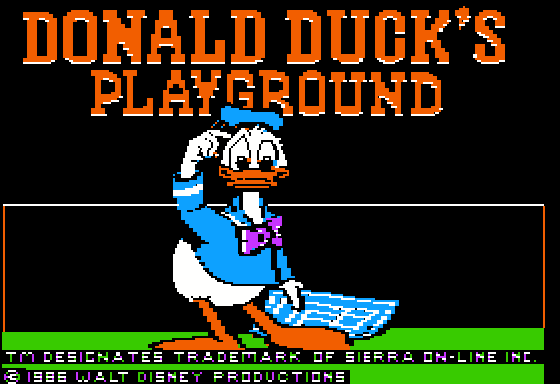 Donald Duck's Playground title screen image #1 