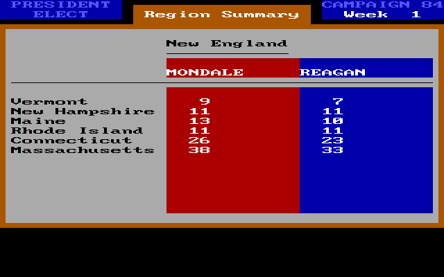 President Elect: 1988 Edition in-game screen image #2 
