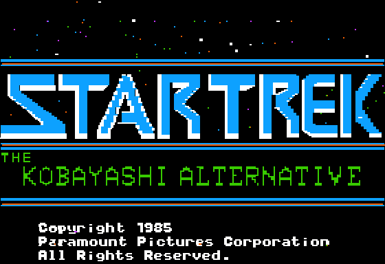 Star Trek: The Kobayashi Alternative title screen image #1 