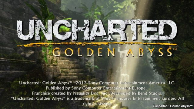 Uncharted: Golden Abyss  title screen image #1 