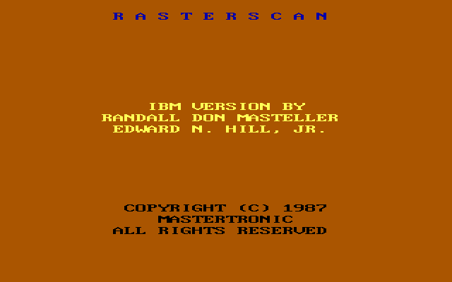 Rasterscan title screen image #1 
