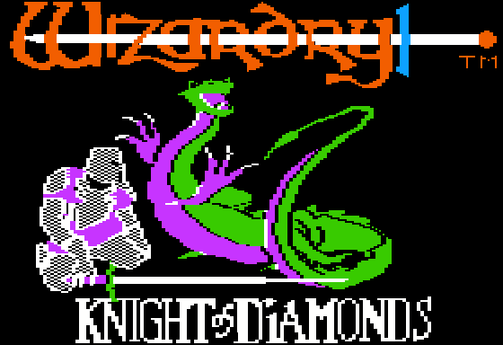 Wizardry II: The Knight of Diamonds  title screen image #1 