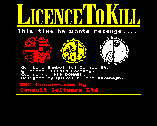 Licence to Kill  title screen image #1 