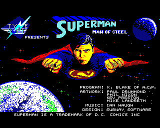 Superman: The Man of Steel title screen image #1 