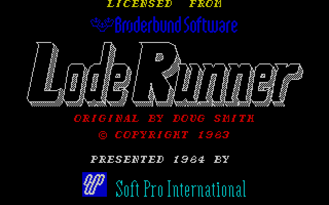 Lode Runner  title screen image #1 