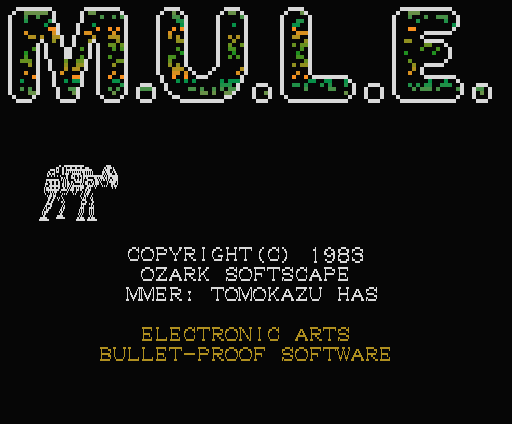 M.U.L.E.  title screen image #1 