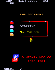 Ms. Pac-Man  title screen image #1 