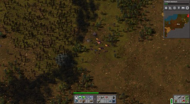 Factorio in-game screen image #2 Devastation of a forest fire.