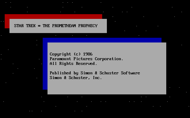 Star Trek: The Promethean Prophecy title screen image #1 