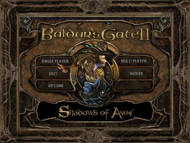 Baldur's Gate II: Shadows of Amn  title screen image #1 