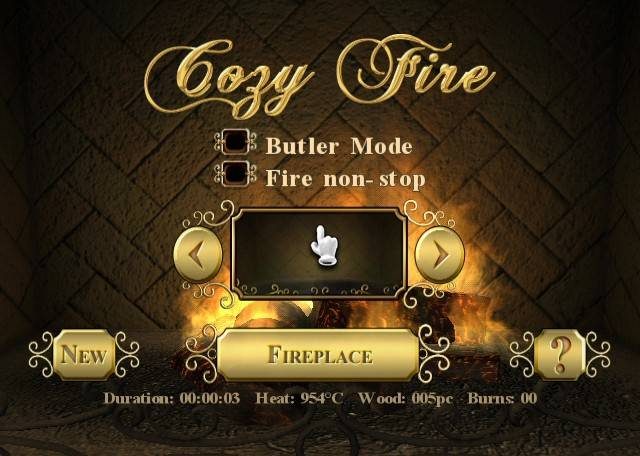 Cosy Fire  title screen image #1 