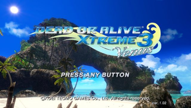 Dead or Alive Xtreme 3: Venus  title screen image #1 