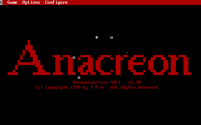 Anacreon: Reconstruction 4021 title screen image #1 