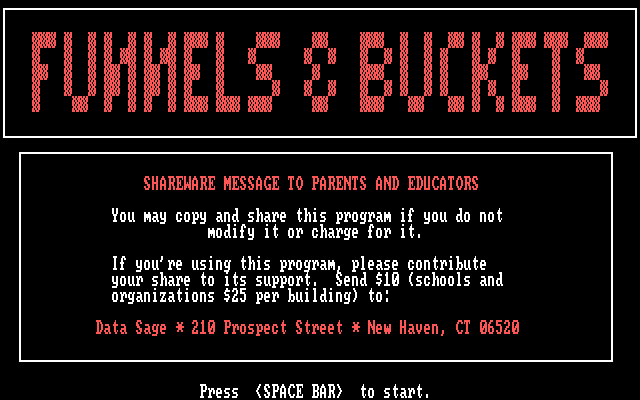 Funnels & Buckets title screen image #1 