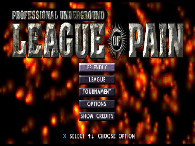 Professional Underground League of Pain  title screen image #1 