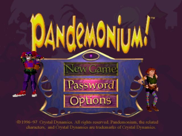Pandemonium!  title screen image #1 