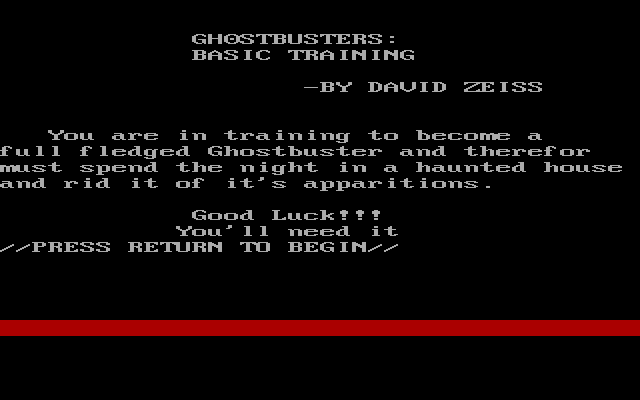 Ghostbusters: Basic Training title screen image #1 