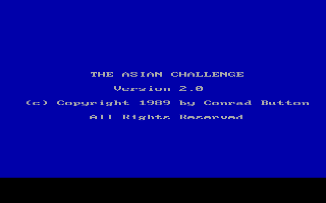 The Asian Challenge title screen image #1 