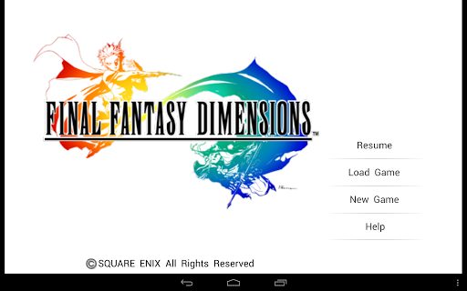 Final Fantasy Dimensions  title screen image #1 