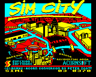 SimCity  title screen image #1 