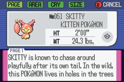 Pokémon Sapphire Version  in-game screen image #1 