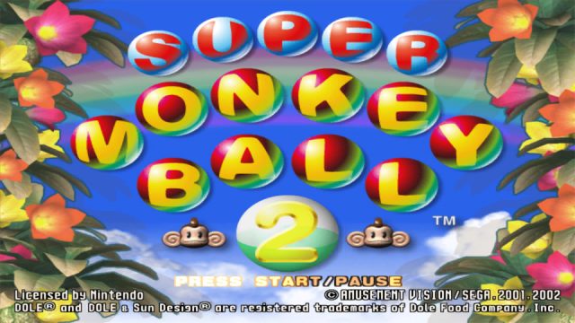 Super Monkey Ball 2 title screen image #1 