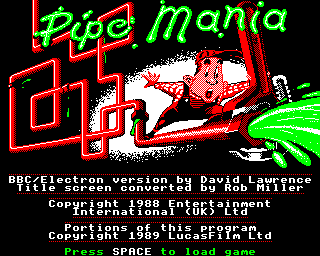 Pipe Mania  title screen image #1 