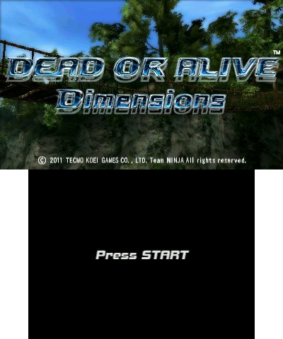 Dead or Alive Dimensions  title screen image #1 