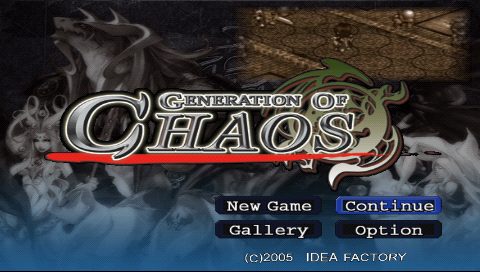 Generation of Chaos  title screen image #1 