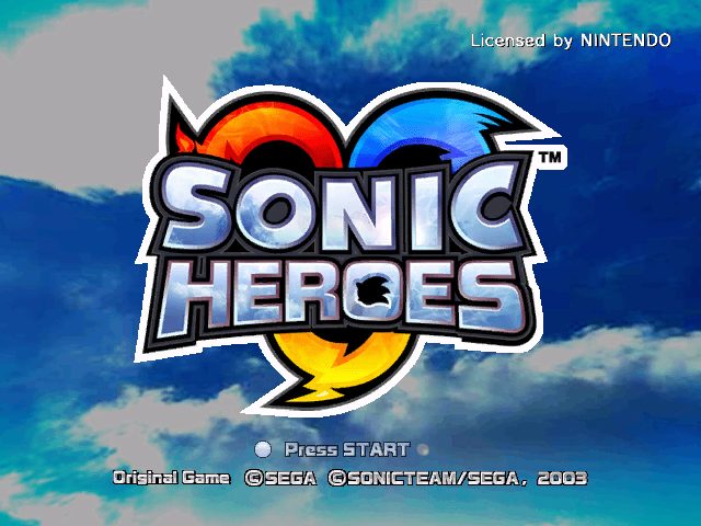 Sonic Heroes  title screen image #1 