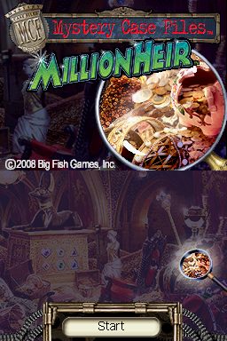 Mystery Case Files: MillionHeir title screen image #1 