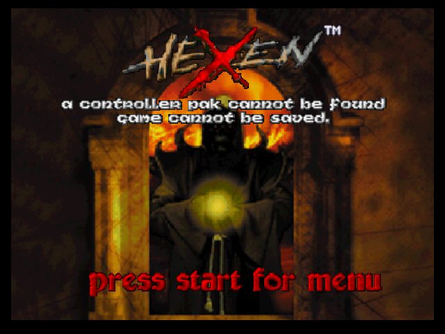 Hexen 64  title screen image #1 